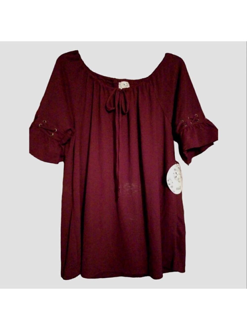 Naif Short Sleeve Blouse Size 1X